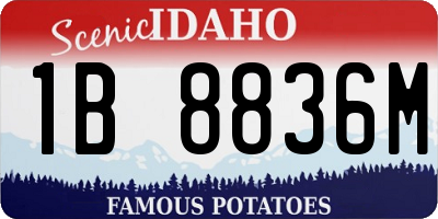 ID license plate 1B8836M