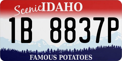 ID license plate 1B8837P
