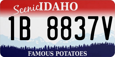 ID license plate 1B8837V