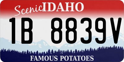 ID license plate 1B8839V