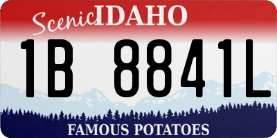 ID license plate 1B8841L