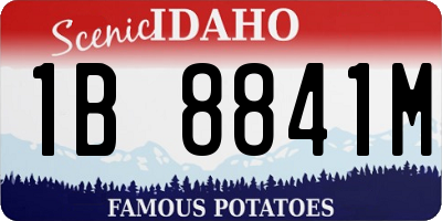 ID license plate 1B8841M