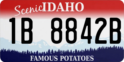 ID license plate 1B8842B