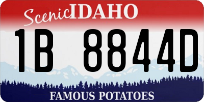 ID license plate 1B8844D