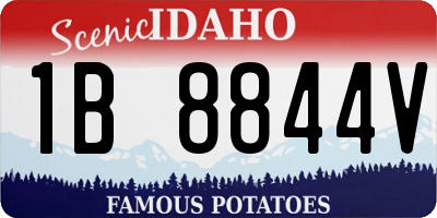 ID license plate 1B8844V