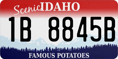 ID license plate 1B8845B