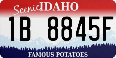 ID license plate 1B8845F