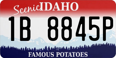 ID license plate 1B8845P