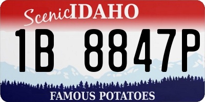 ID license plate 1B8847P