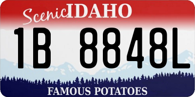 ID license plate 1B8848L