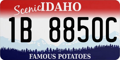 ID license plate 1B8850C