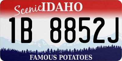 ID license plate 1B8852J