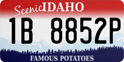 ID license plate 1B8852P
