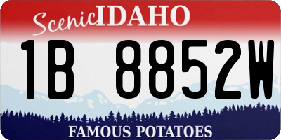 ID license plate 1B8852W