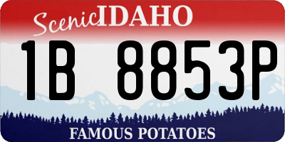 ID license plate 1B8853P