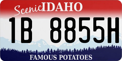 ID license plate 1B8855H
