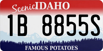 ID license plate 1B8855S