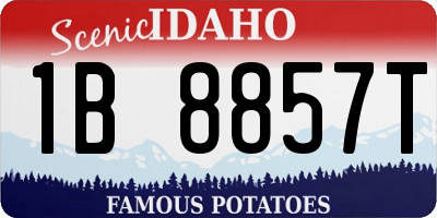 ID license plate 1B8857T