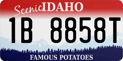 ID license plate 1B8858T
