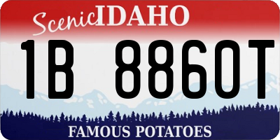 ID license plate 1B8860T