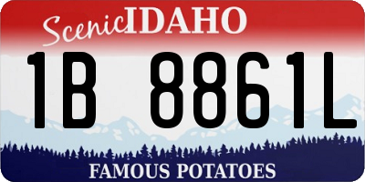 ID license plate 1B8861L