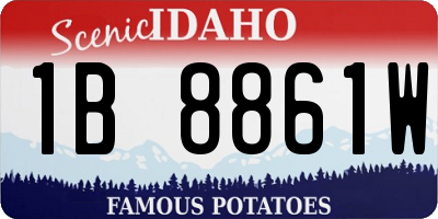 ID license plate 1B8861W