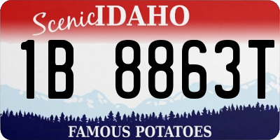 ID license plate 1B8863T