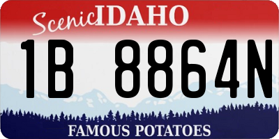 ID license plate 1B8864N