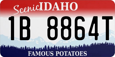ID license plate 1B8864T