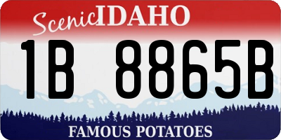 ID license plate 1B8865B