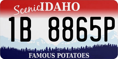 ID license plate 1B8865P