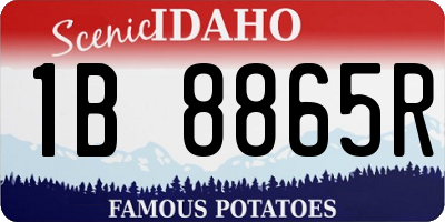 ID license plate 1B8865R