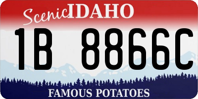 ID license plate 1B8866C
