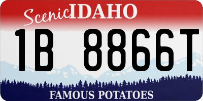 ID license plate 1B8866T