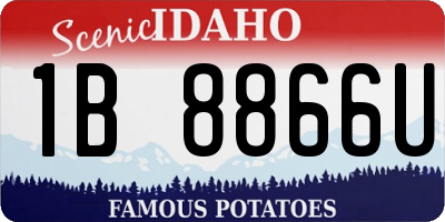 ID license plate 1B8866U