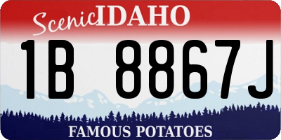 ID license plate 1B8867J