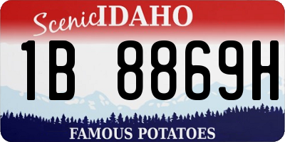 ID license plate 1B8869H