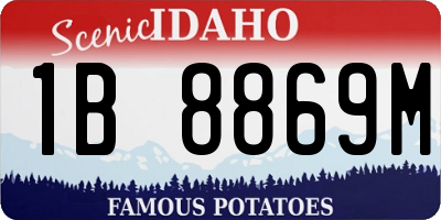 ID license plate 1B8869M