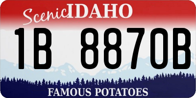 ID license plate 1B8870B