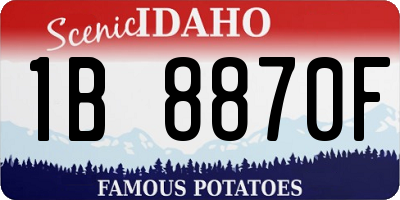 ID license plate 1B8870F