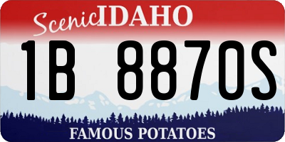 ID license plate 1B8870S