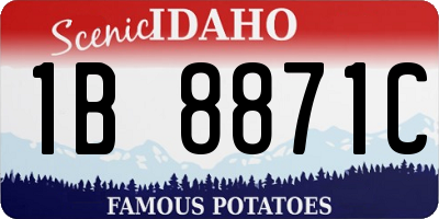 ID license plate 1B8871C