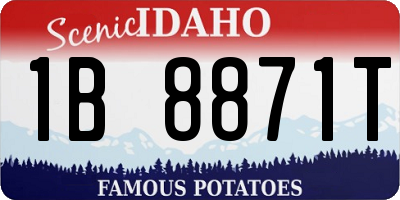 ID license plate 1B8871T