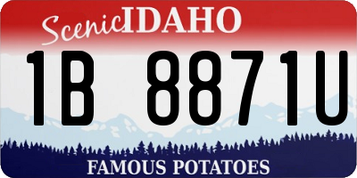 ID license plate 1B8871U