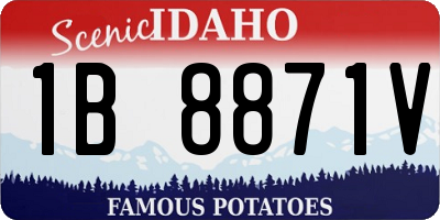 ID license plate 1B8871V
