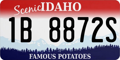 ID license plate 1B8872S