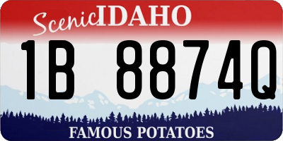 ID license plate 1B8874Q