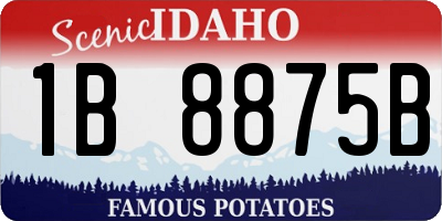ID license plate 1B8875B