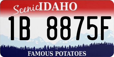 ID license plate 1B8875F