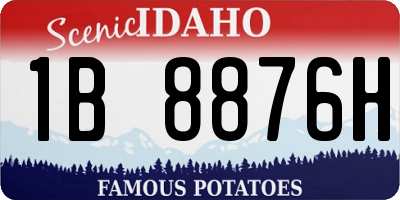 ID license plate 1B8876H